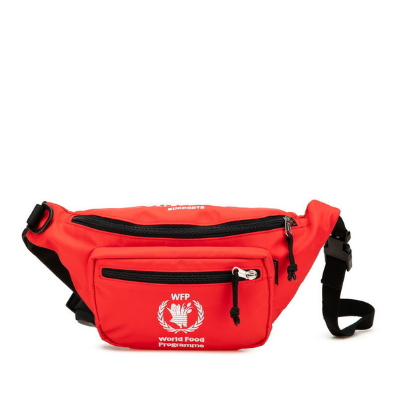 Balenciaga World Waist Bag Red Programme Black WFP Body Nylon Food - Picture 1 of 8